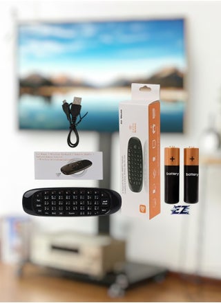 Arabic Keyboard and Air Mouse C120 Smart with Remote Control for Smart TV and PC with Gyroscope and Body Sensing Remote Control for TV Box, Android, Laptop, Computer with battery - pzsku/Z28604001F2F853D5028FZ/45/_/1735268312/24363b21-9882-4b2f-9c31-a3de8fbedef9