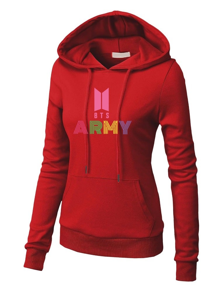 BTS Hoodie Long Sleeve for Women’s - Soft Cotton Pullover - BTS Hooded Sweatshirt with Drawstring and Pockets - Gift for BTS Fans - Image 3