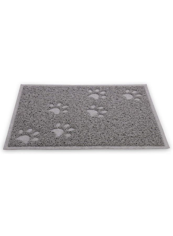 bulk buys Hands DIY Quality Gray Cat Litter Trap Mat, Non-Slip Backing, Dirt Catcher, Soft on Paws, Easy to Clean - Image 2