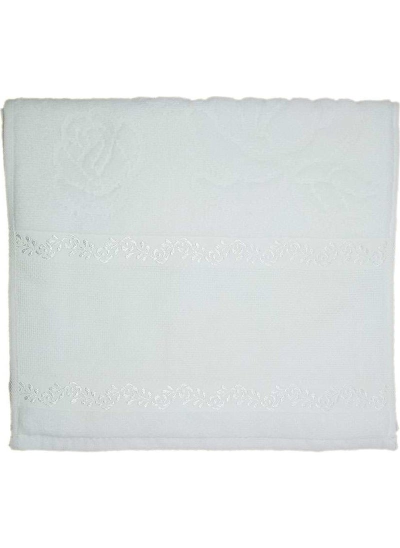 FIESTA Soft 6-Piece Etamine Towel Cross Stitch White 30 x 50 cm 