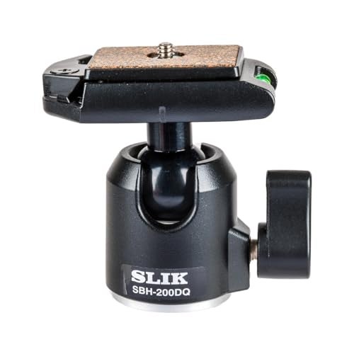SLIK SBH-200 DQ Compact Ballhead with Quick Release, Supports 8.8 lbs., Black (618-326) - Image 2