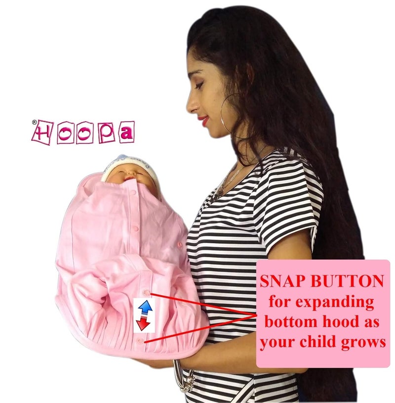 HOOPA وسادة تغذية HOOPA 2 في 1 مع عش وردي | وسادة تغذية مع عش | وسادة رضاعة مع عش وسادة رضاعة | حاملة مائلة | حاملة رضيع - Image 2