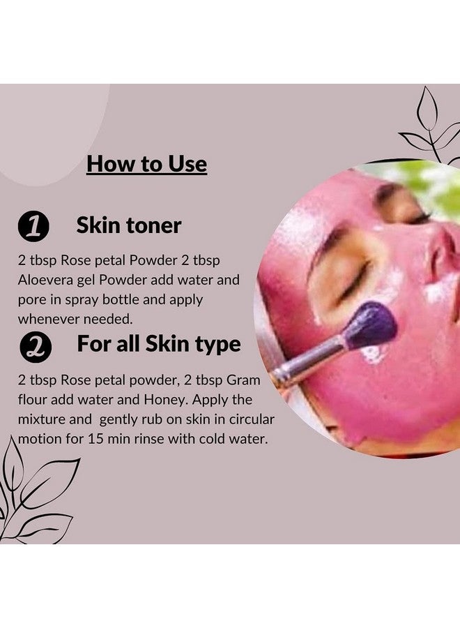 Organic Rose Petals Powder & Multani Mitti Powder - Set of 2 (50 g each) - Image 2