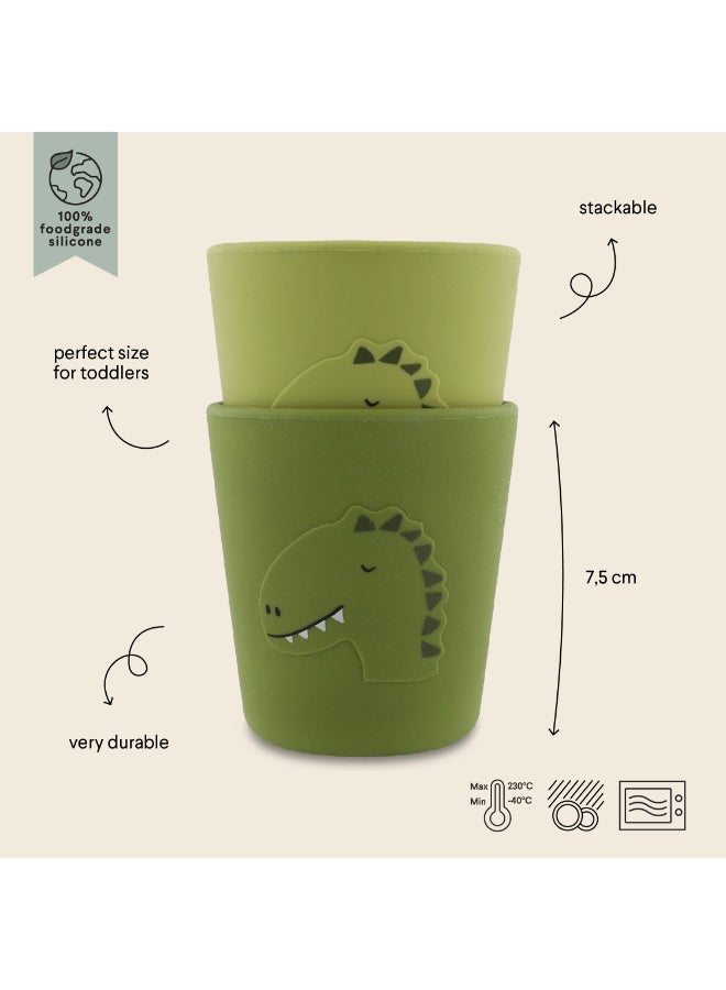 Trixie Silicone Drinking Cup - Pack of 2 - Mr. Dino - Image 3