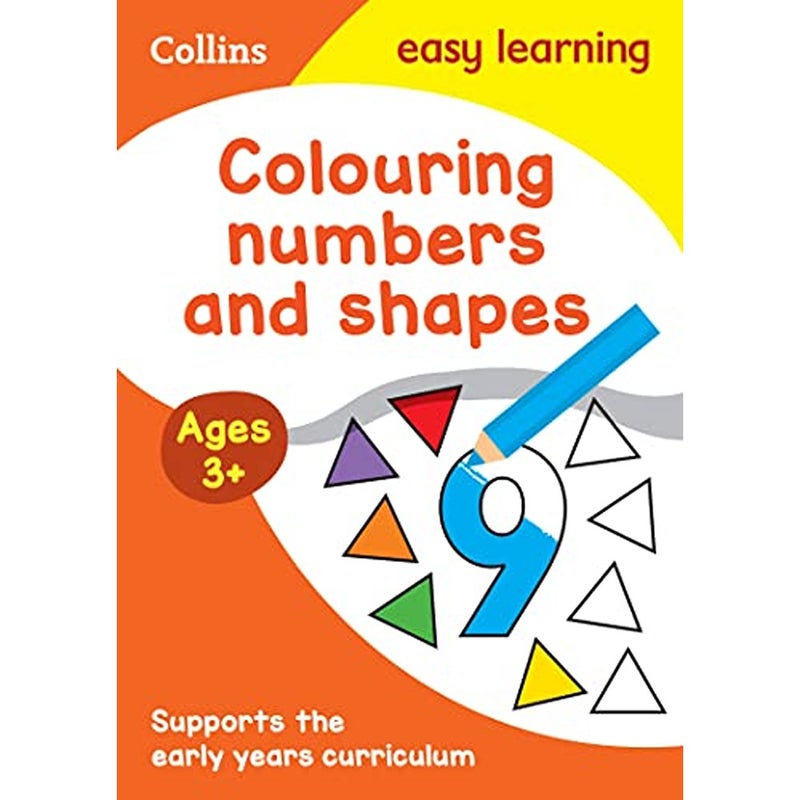 Colouring Numbers and Shapes Age 3