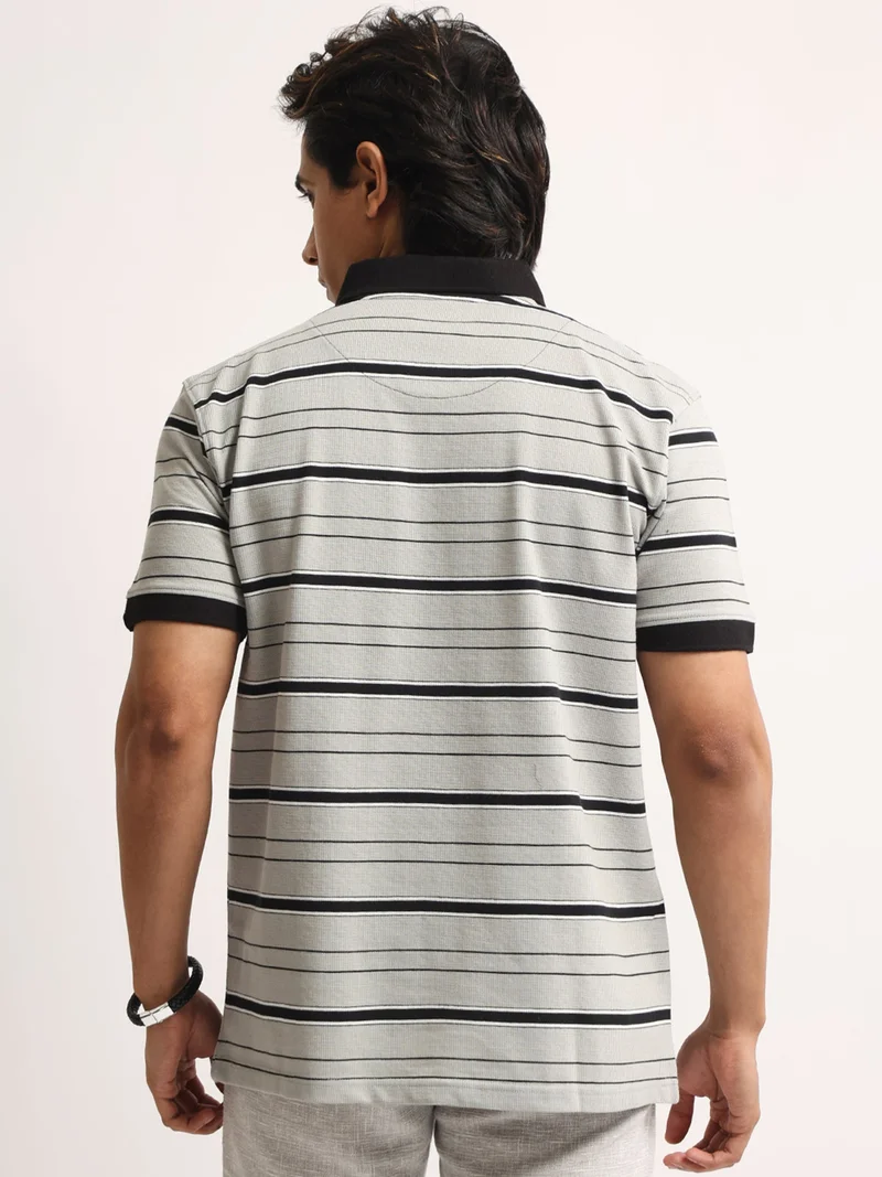 Maniac  Maniac Mens aop printed round neck half sleeve biscuit and brown cotton tshirt for Men | Best Price UAE