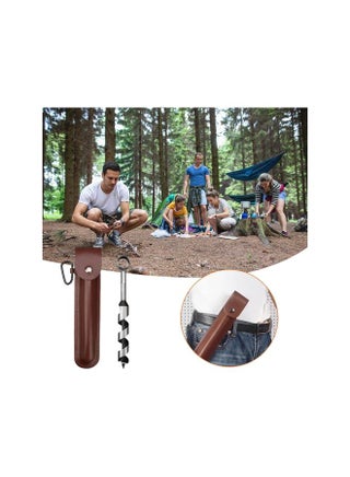 Manual Auger Bit for Wood, Bushcraft Hand Wood Auger Drill Bit Scotch Eye Auger with Sheath, Heavy Duty Steel Bushcraft Tools for Survival, Brown - pzsku/Z2860C5406D07DC09ECC0Z/45/_/1733077043/a9f59325-4afe-4ddc-863b-3a059f39432a