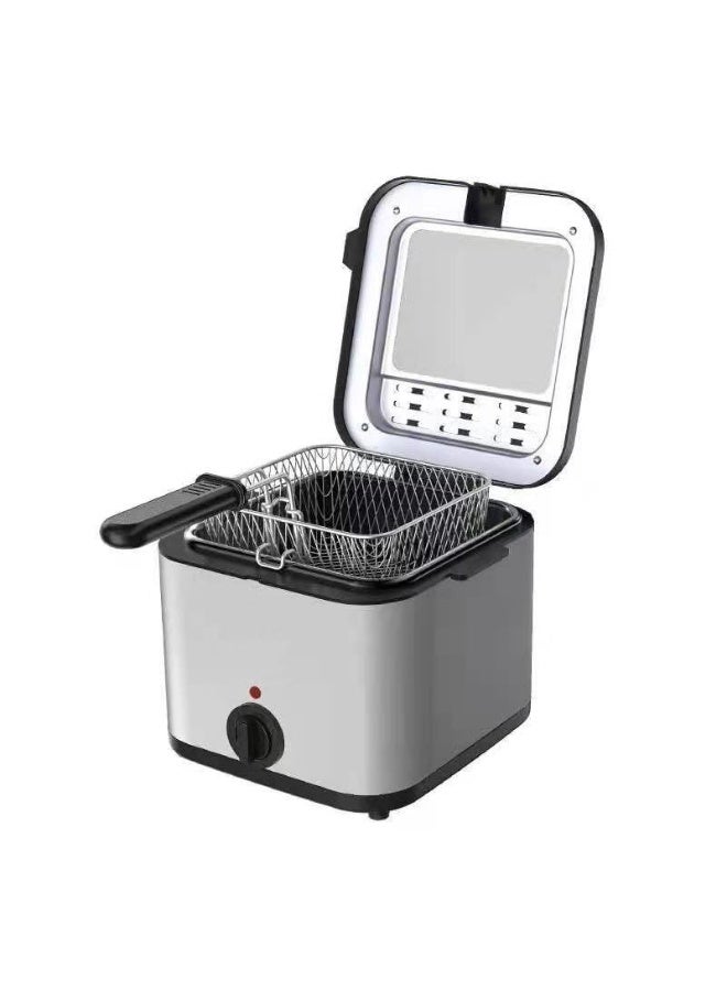Flushrenic 2.5L Electric Fryer, 1000W Domestic Basket Fryer, Countertop Fryer for Chicken, Prawns, French Fries, Potato Wedges etc. (9.1x8.3x7.5in) (110V) - Image 1