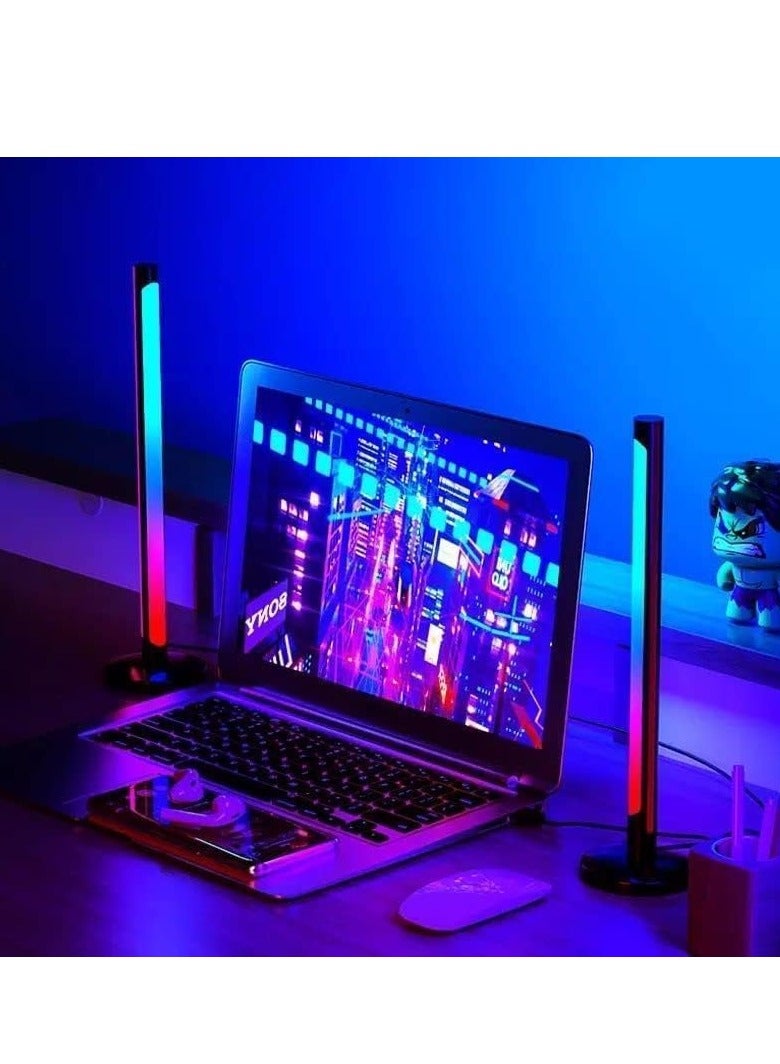 ELTRAZONE Smart RGB LED Light Bars – Ambient Lighting for TV, PC, & Room Decoration, Bluetooth Monitor Flow Lights with APP Control, Color Changing Gaming Lights for Movies, Entertainment & Home Ambience – Perfect for Living Room & Bedroom (2-Pack) - Image 2