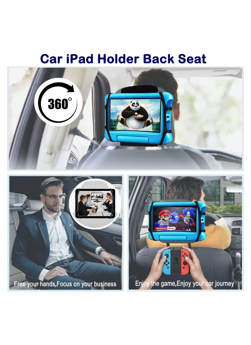 GUDOO - Tablet Holder for Car iPad Holder for Car iPad Car Holder Back Seat for Kids Car Tablet Holder for Kids Headrest Tablet Mount with Holding Net Fit All 7"~11" Devices such as iPad, Kindle, Fire HD - Image 1