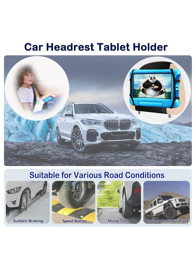 GUDOO - Tablet Holder for Car iPad Holder for Car iPad Car Holder Back Seat for Kids Car Tablet Holder for Kids Headrest Tablet Mount with Holding Net Fit All 7"~11" Devices such as iPad, Kindle, Fire HD - Image 1