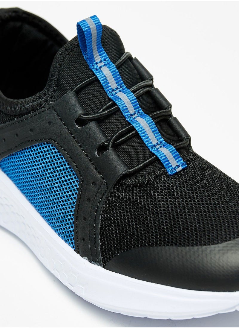 shoexpress - Textured Slip-On Running Shoes with Pull Tabs - Image 1