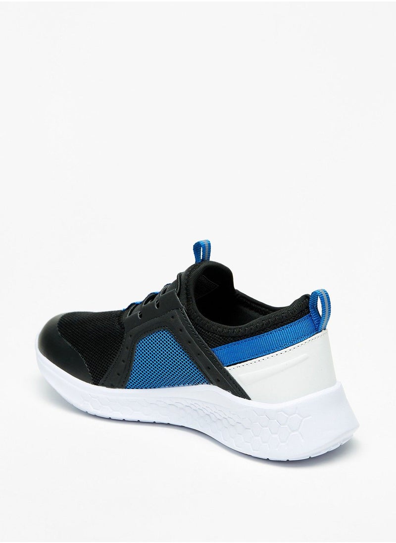 shoexpress - Textured Slip-On Running Shoes with Pull Tabs - Image 1