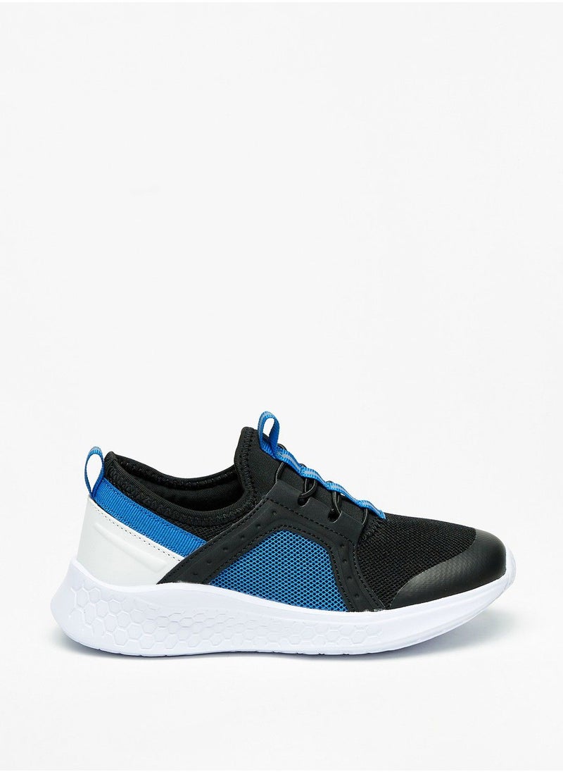 shoexpress - Textured Slip-On Running Shoes with Pull Tabs - Image 1