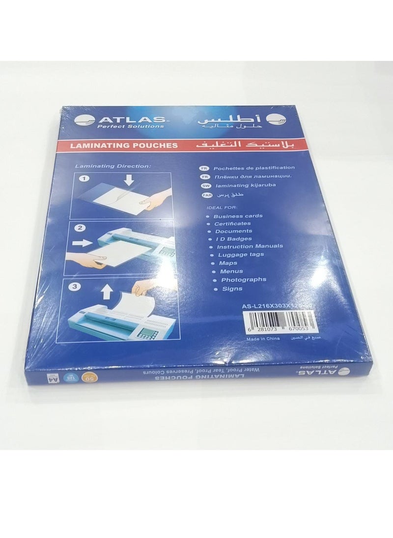 أطلس - بلاستيك تغليف حراري مقاس A4 شفاف - Image 1