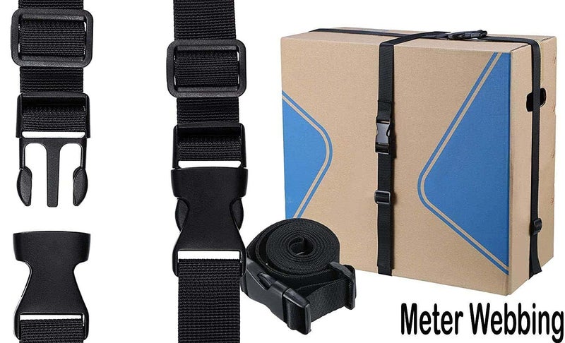 iCONY Nylon Webbing Strap 10meter roll with 5 Buckles, 5 Adjuster and 1 Thread Cutter for Backpack Repairing, Luggage Fastening Strap, Pet Collar Making, Hiking and More (Black) (Grey 1 inch) - Image 4