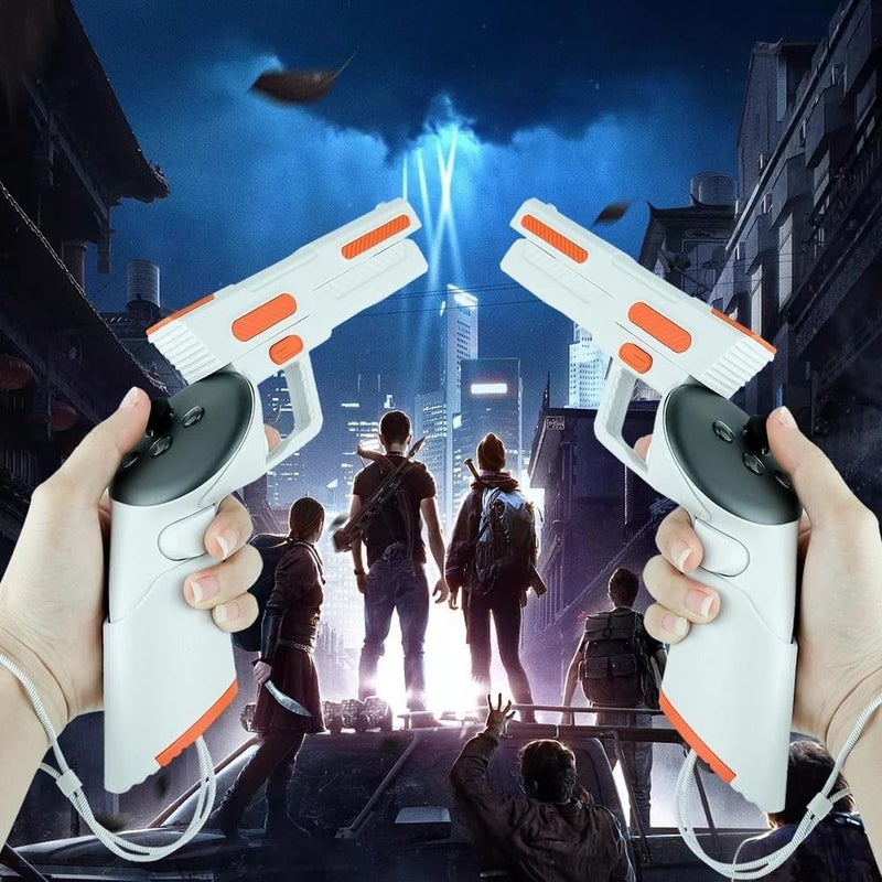Gun Stock attachment for Meta Quest 3S/3, Controller Gun Case for Meta Quest 3 Touch Controller Grips, Pistol Grip Accessories for FPS Game and VR Shooting Games - Image 2