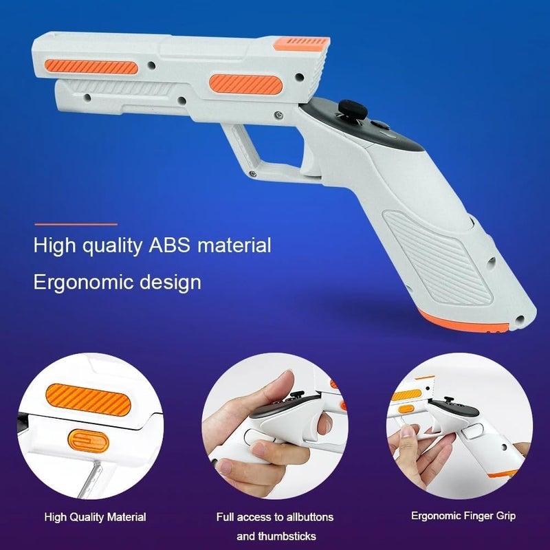 Gun Stock attachment for Meta Quest 3S/3, Controller Gun Case for Meta Quest 3 Touch Controller Grips, Pistol Grip Accessories for FPS Game and VR Shooting Games - Image 3