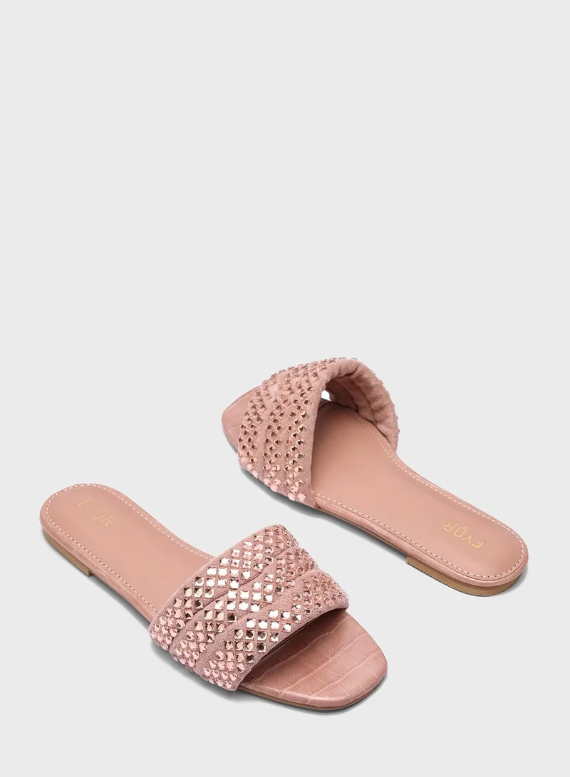 FYOR Open Toe Flat Sandals