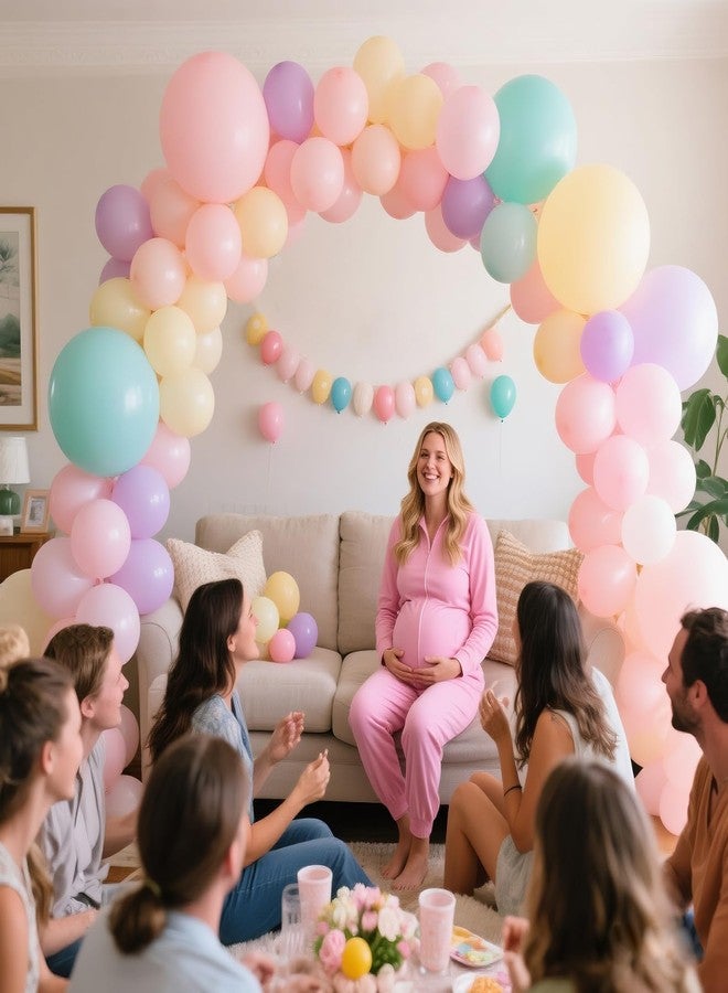 KUULBELA Pastel Rainbow Balloons Arch Kit 110 Pcs Diffrent size Assorted Balloons For Decoration Birthday Party Supplies. - Image 5