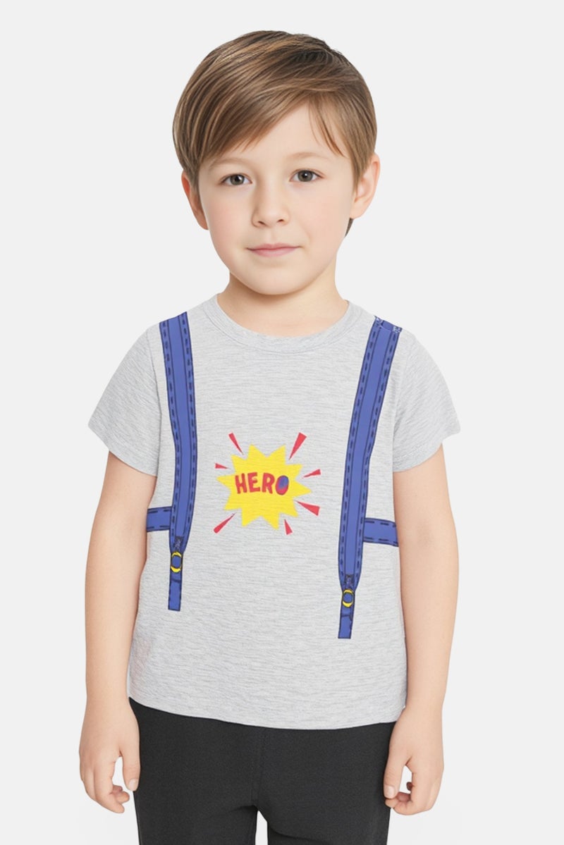 Hamleys Toddlers Boy Crew Neck Short Sleeve Graphic Print T-Shirt, Multicolor - Image 1