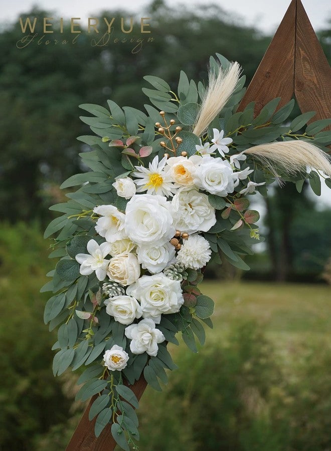 WEIERYUE Artificial Wedding Arch Flowers Kit(Pack of 2) for wedding arch, bridal shower, Ceremony and Reception Backdrop Decoration (Cream & Champagne) - Image 3