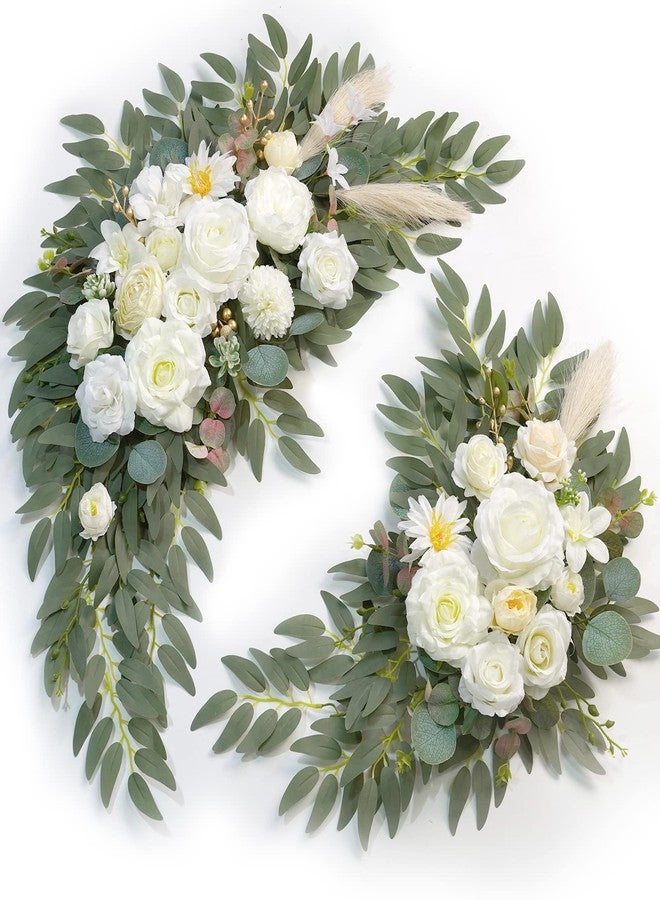 WEIERYUE Artificial Wedding Arch Flowers Kit(Pack of 2) for wedding arch, bridal shower, Ceremony and Reception Backdrop Decoration (Cream & Champagne) - Image 1