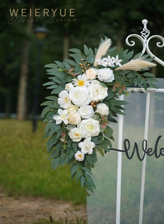 WEIERYUE Artificial Wedding Arch Flowers Kit(Pack of 2) for wedding arch, bridal shower, Ceremony and Reception Backdrop Decoration (Cream & Champagne) - Image 5
