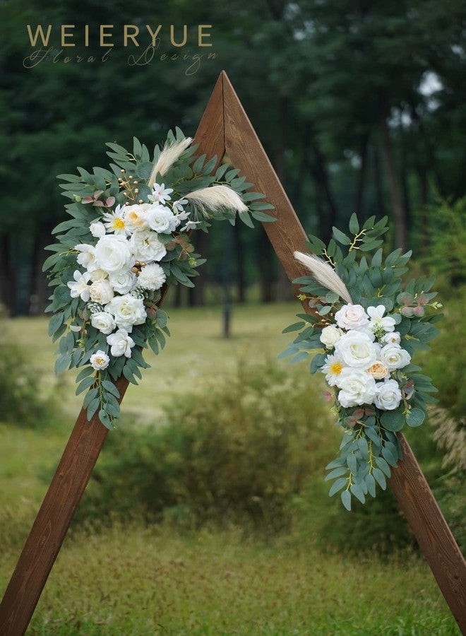 WEIERYUE Artificial Wedding Arch Flowers Kit(Pack of 2) for wedding arch, bridal shower, Ceremony and Reception Backdrop Decoration (Cream & Champagne) - Image 2