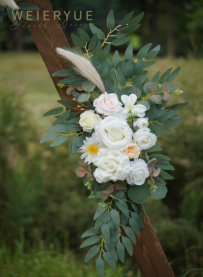 WEIERYUE Artificial Wedding Arch Flowers Kit(Pack of 2) for wedding arch, bridal shower, Ceremony and Reception Backdrop Decoration (Cream & Champagne) - Image 4