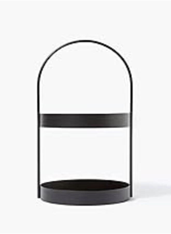 Matalan Matalan 2 Tier Metal Bathroom Storage Caddy, 50 cm x 25 cm x 4 cm Size, Black 