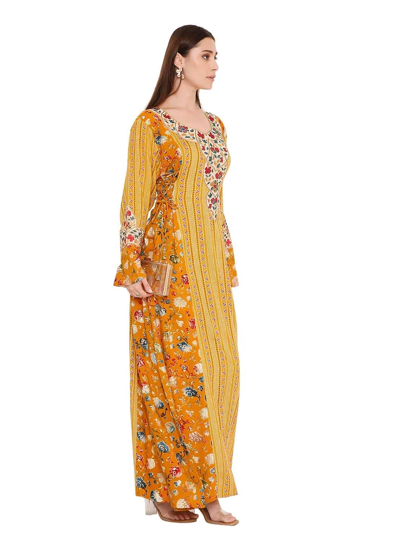 HANA & SARA elegant long arabic kaftan jalabia dress