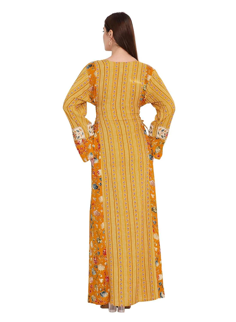 هانا آند سارا elegant long arabic kaftan jalabia dress