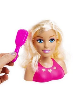 Just Play 2Pc Barbie Doll Girls Mini Styling Head Pretend Play Dress Up Set  - Image 3