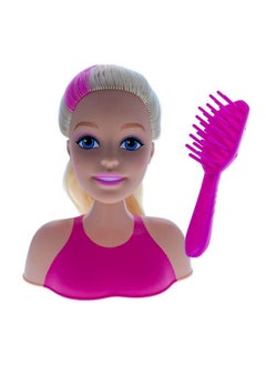 Just Play 2Pc Barbie Doll Girls Mini Styling Head Pretend Play Dress Up Set  - Image 5