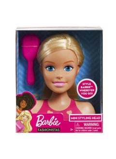 Just Play 2Pc Barbie Doll Girls Mini Styling Head Pretend Play Dress Up Set  - Image 2