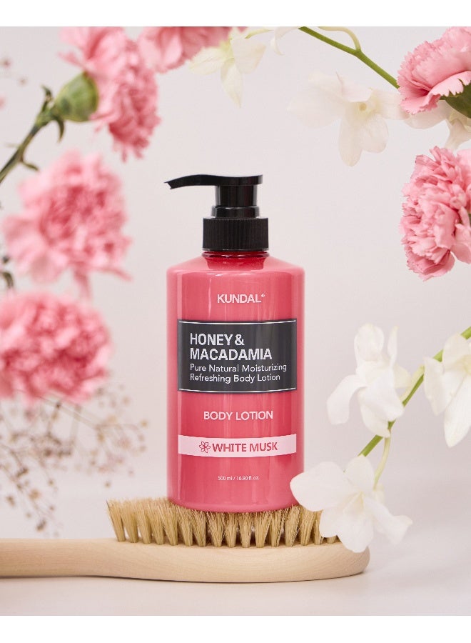 KUNDAL Honey & Macadamia Pure Body Lotion White Musk 500Ml - Image 2
