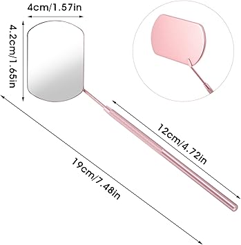 Molain Lash Extension Mirror 1 Piece Golden Color Square Eyelash Lift Tint DIY Practic Applicator Supply View Eye Accessories Mouth Examination Tool - Image 2