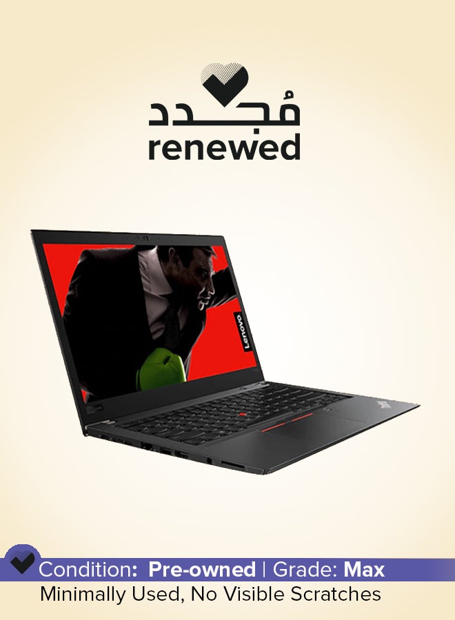 Renewed - Thinkpad T480s Laptop With 14-Inch Display,Intel Core i7 Processor/8th Gen/16GB RAM/256GB SSD/Intel HD Graphics English Black
