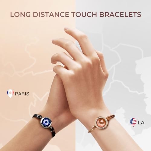 TOTWOO Touch Bracelets for Couples Vibration Light up for Love Couples Long Distance Relationship Gifts for Girlfriend Bluetooth Pairing Jewelry - Image 3
