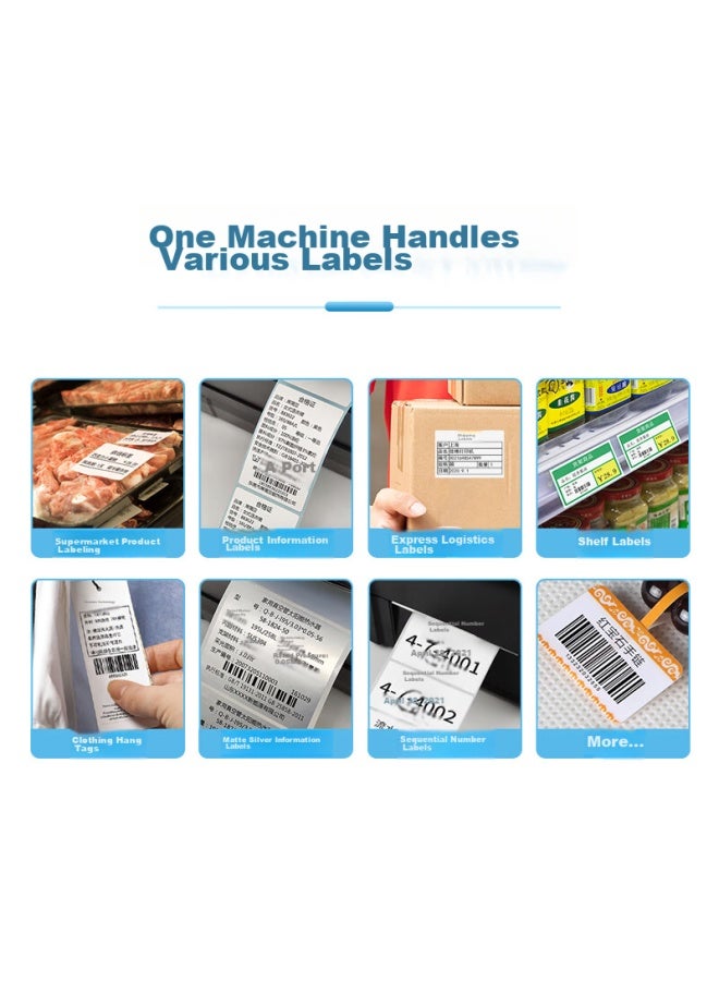 Gprinter Gp-1524t Thermal Transfer Label Barcode Printer, Computer Usb Version, Fixed Asset Washing Mark elry Retail Clothing Warehouse Logistics Carbon Ribbon Printer - Image 1