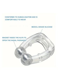 Rozino Magnetic Anti-Snoring Nose Clip Set for Men and Women, 2-Pack Silicone Snore Reduction Device  - Image 3