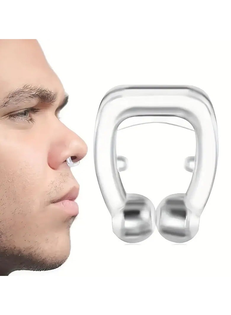 Rozino Magnetic Anti-Snoring Nose Clip Set for Men and Women, 2-Pack Silicone Snore Reduction Device - Image 1