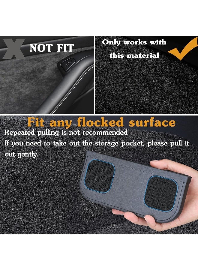For Tesla Model 3 Model Y Accessories Center Console Organizer Storage Box Silicone Velcro Sunglasses Coin Holder for Flocking - Image 4
