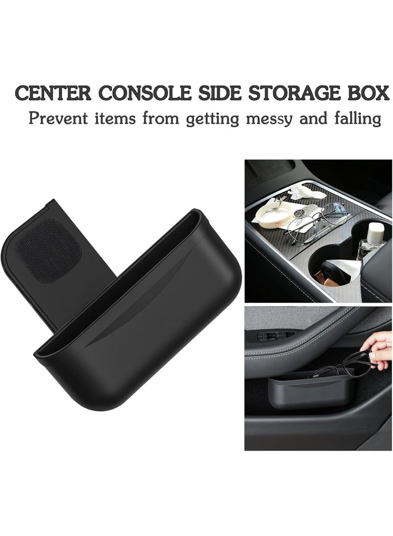 For Tesla Model 3 Model Y Accessories Center Console Organizer Storage Box Silicone Velcro Sunglasses Coin Holder for Flocking - Image 3