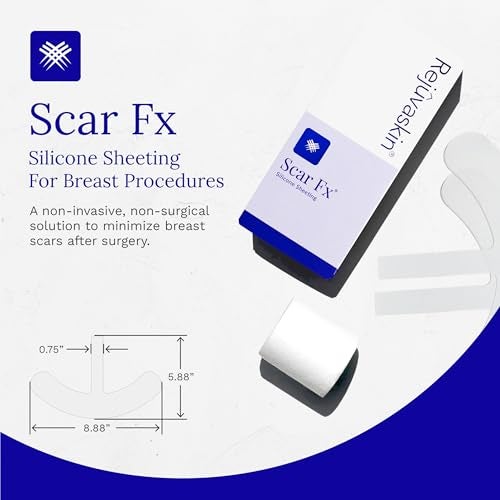 Rejuvaskin Scar Fx Silicone Sheeting, Silicone Tape for Breast Scars, 1 Sheet, Soften, Flatten & Reduce the Appearance of Scars - Image 2