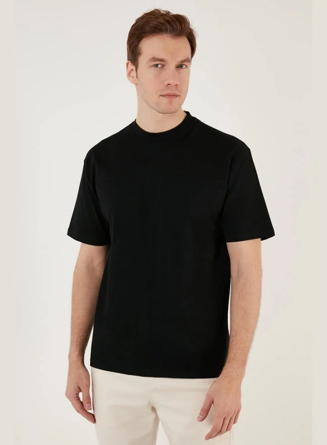 Buratti  Buratti Cotton Relaxed Fit Zero Collar T Shirt Men's T SHIRT 5905446 for Men | Best Price UAE