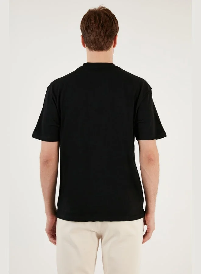 Buratti  Buratti Cotton Relaxed Fit Zero Collar T Shirt Men's T SHIRT 5905446 for Men | Best Price UAE