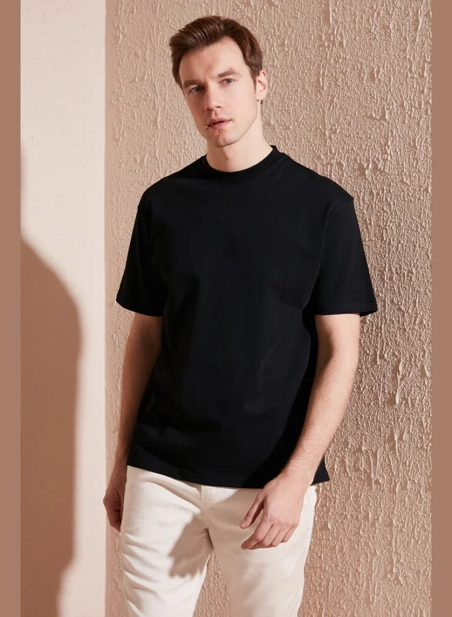 Buratti  Buratti Cotton Relaxed Fit Zero Collar T Shirt Men's T SHIRT 5905446 for Men | Best Price UAE