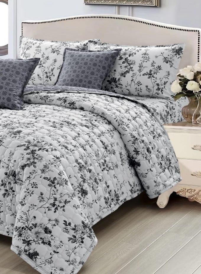 Moon 4-piece polyester duvet cover set, 170 x 220 cm - Image 1